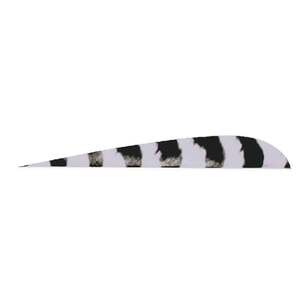 Trueflight Parabolic 4in Barred Grey Feathers - 100 Pack