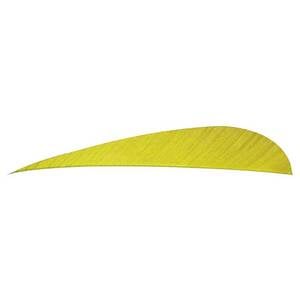 Trueflight Parabolic 4in Yellow Feathers - 100 Pack