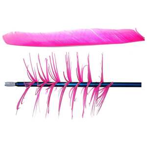 Trueflight Spiral Wrap Flu-Flu Pink Feathers - 100 Pack