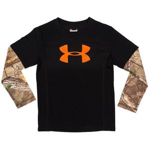 Under Armour Youth Big Logo Realtree Slider Long Sleeve T-Shirt