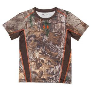 Under Armour Youth Boy's Realtree Timber Camo Snare Short Sleeve T-Shirt