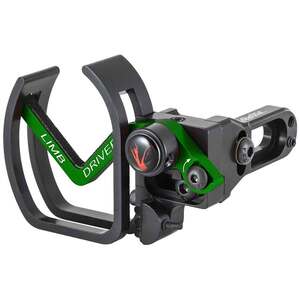 Vapor Trail Limb Driver Pro-V Full Containment Archery Rest - Black and Green - Right Hand